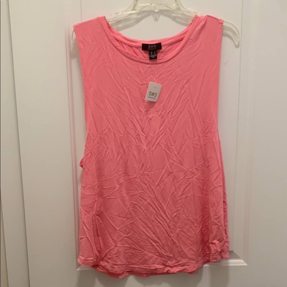 NWT SWS Essentials Pink tank top L